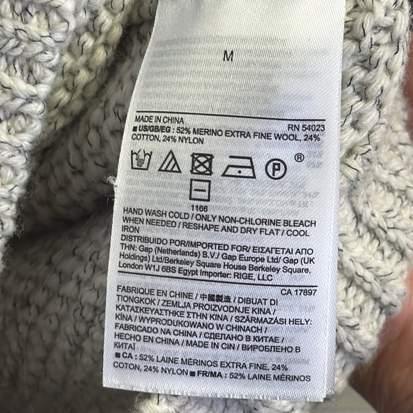 NWOT Banana Republic Gray Cardigan Sweater Shawl Collar - Picture 4 of 7